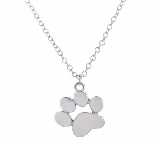 Dog Paw Silver Neckless