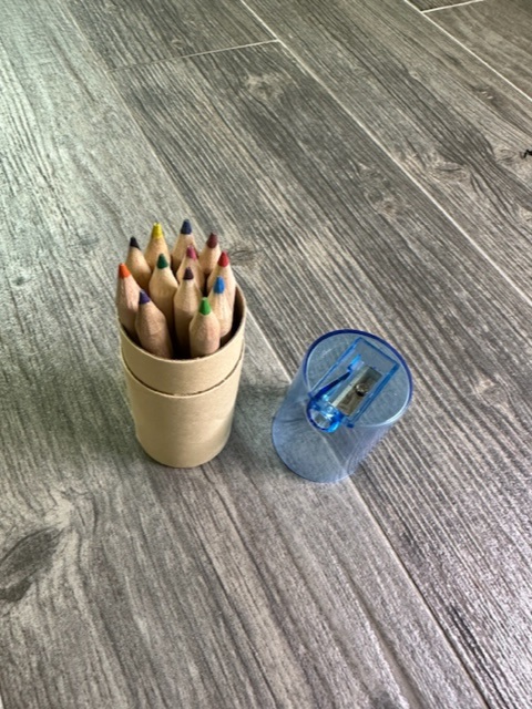 Pencils and sharpener